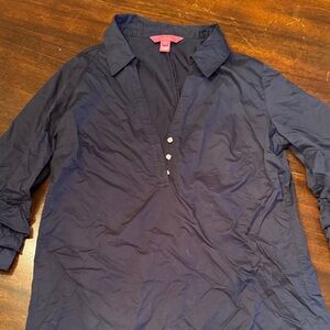 Lilly Pulitzer Navy Blouse